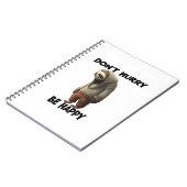 Sloth Dont Eile Be Happy Notizblock (Linke Seite)