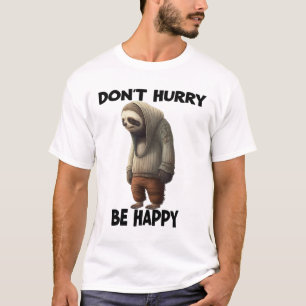 Sloth Dont Eile Be Happy T-Shirt