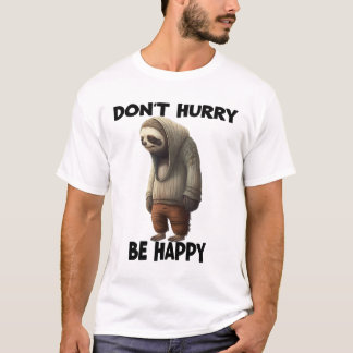 Sloth Dont Eile Be Happy T-Shirt