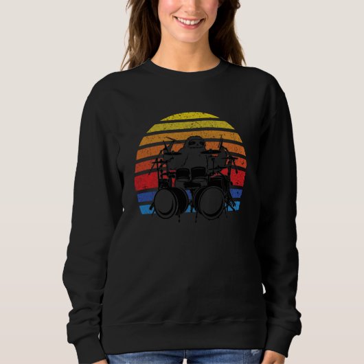 Sloth Drum Set Drumming Sloth Drummer Sweatshirt (Vorderseite)
