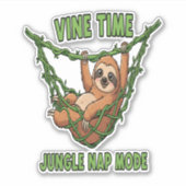 Sloth-Dschungel-Nickerchen Aufkleber (Vorderseite)