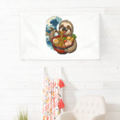 Sloth Eating Japanese Ramen Banner (Insitu)
