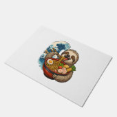 Sloth Eating Japanese Ramen Fußmatte (Schrägansicht)