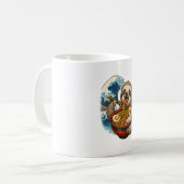 Sloth Eating Japanese Ramen Kaffeetasse (Vorderseite Links)