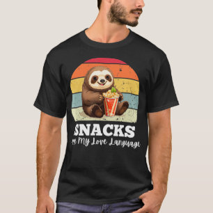 Sloth Eating Popcorn Snacks sind meine Liebe T-Shirt