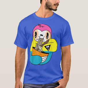 Sloth Eating Ramen LGBTQ Niedlich Panseual Prix Pa T-Shirt