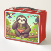 Sloth Eating Ramen Metall Brotdose (Vorderseite)