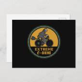 Sloth EBiker Biking Cycling Electric Bicycle Gift Postkarte (Vorne/Hinten)