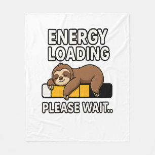 Sloth Energy Rettend Stimmung Fleecedecke