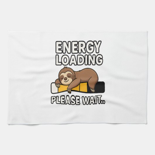 Sloth Energy Saving Mood Geschirrtuch (Horizontal)