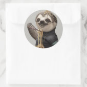SLOTH ESSEN NOODLE RUNDER AUFKLEBER (Tasche)