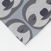 Sloth Face Pattern Fleecedecke (Ecke)