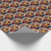 Sloth Fast Food Worker Geschenkpapier (Ecke)