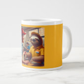 Sloth Fast Food Worker Jumbo-Tasse (Vorderseite Rechts)