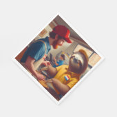 Sloth Fast Food Worker Serviette (Ecke)