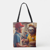 Sloth Fast Food Worker Tasche (Rückseite)