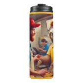 Sloth Fast Food Worker Thermosbecher (Vorderseite)