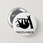 sloth faultier climber freeclimber freeclimbing button (Vorne & Hinten)