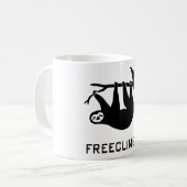 sloth faultier climber freeclimber freeclimbing kaffeetasse (Vorderseite Links)