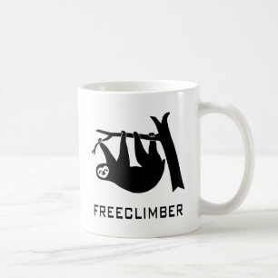 sloth faultier climber freeclimber freeclimbing kaffeetasse