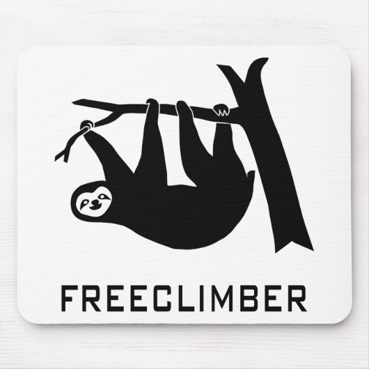 sloth faultier climber freeclimber freeclimbing mousepad (Vorne)
