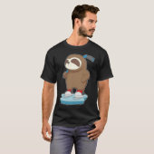 Sloth Field Hockey Hockey-Hockey-Stab Sport T-Shirt (Vorne ganz)
