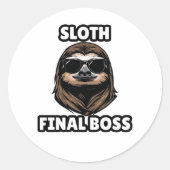 Sloth Final Boss Cool Sticker (Vorderseite)