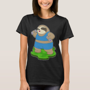 Sloth Fitness Dumbell T-Shirt