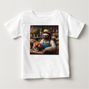 Sloth Florist Baby T-shirt