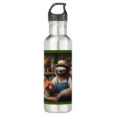 Sloth Florist Edelstahlflasche (Vorderseite)