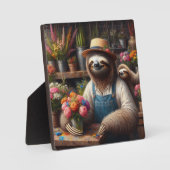 Sloth Florist Fotoplatte (Vorderseite)