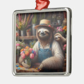 Sloth Florist Ornament Aus Metall (Links)