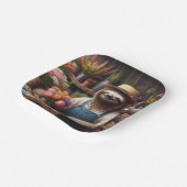 Sloth Florist Pappteller (Gewinkelt)