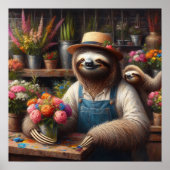 Sloth Florist Poster (Vorne)