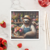 Sloth Florist Serviette (Beispiel)