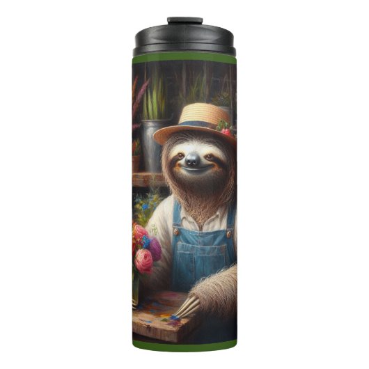 Sloth Florist Thermosbecher (Vorderseite)