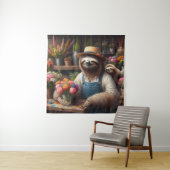 Sloth Florist Wandteppich (Beispiel)