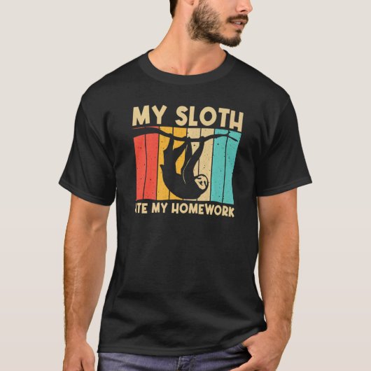 Sloth For Kids Boys Lazy Sloth Animal T-Shirt (Vorderseite)