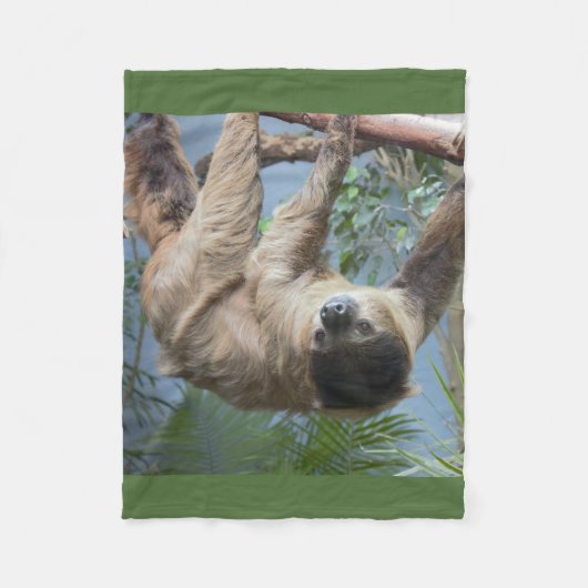 Sloth-Foto Fleecedecke (Vorderseite)