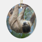 Sloth Foto Keramik Ornament (Links)
