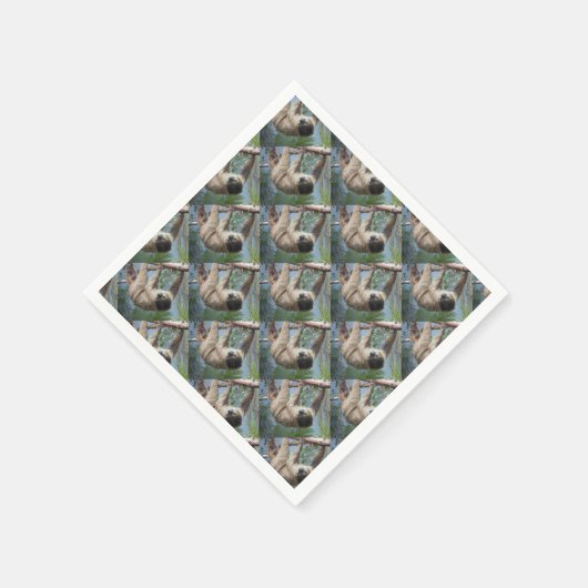 Sloth Foto Serviette (Ecke)