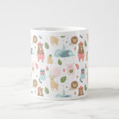 Sloth & Friends-Muster Jumbo-Tasse (Vorderseite)