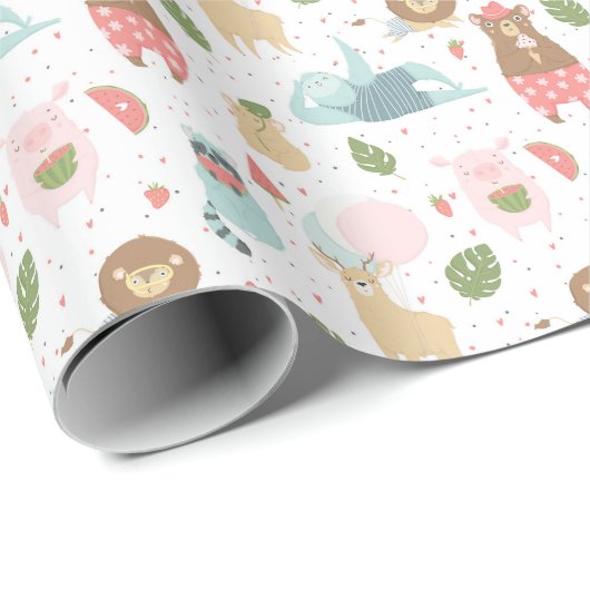 Sloth & Friends Pattern Geschenkpapier (Rolleneckpunkt)