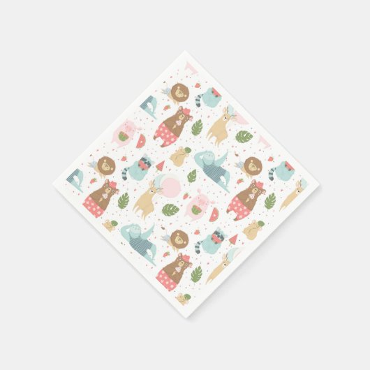 Sloth & Friends Pattern Serviette (Ecke)