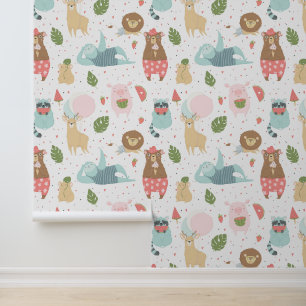 Sloth & Friends Pattern Tapete