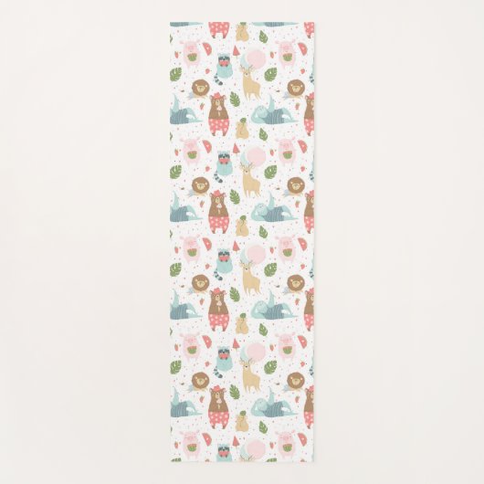 Sloth & Friends Pattern Yogamatte (Vorderseite)