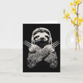 Sloth Funny Costume Gift For Lazy S Karte (Gelbe Blume)