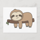 Sloth Funny Relaxed Niedlicher Tiere für Kinder Po Postkarte (Vorderseite)