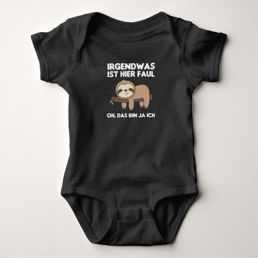 Sloth Funny Sprichwort Relaxter Sloth Baby Strampler (Vorderseite)