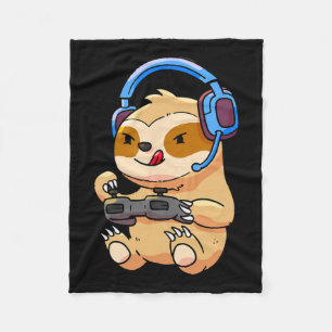 Sloth Gaming Sloths Video Game-Geschenk Fleecedecke
